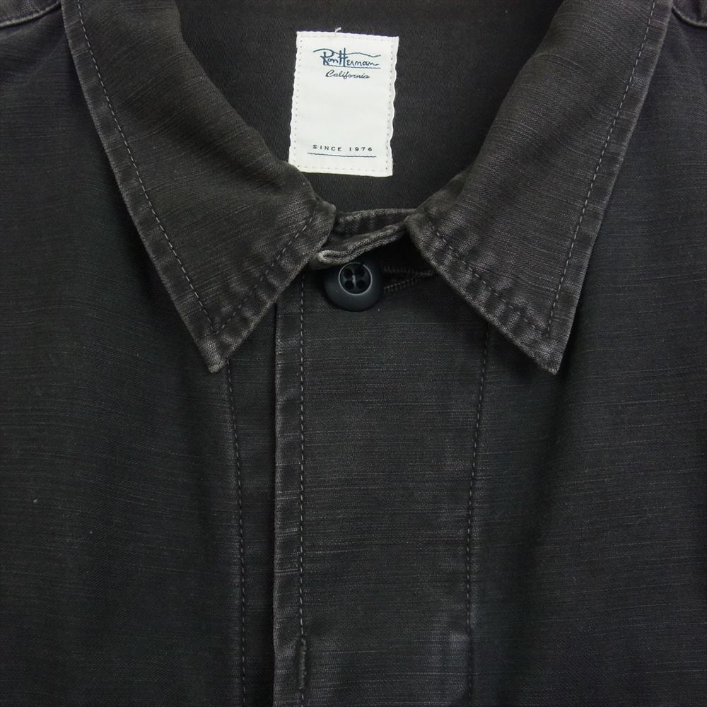 Ron Herman ロンハーマン 22SS 3520400028 1071 Jungle Fatigue Jacket 製品染め ウォッシュ加工 バックサテン ジャングル ファティーグ ジャケット ブラック系 XL【中古】