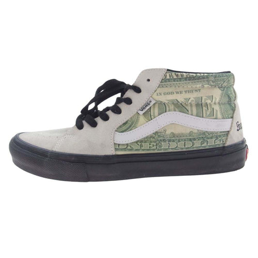 Supreme シュプリーム 23SS VN0A5FCGWHT × Vans Dollar Skate Grosso Mid バンズ ドルモチーフ スケート グロッソ スニーカー マルチカラー系 27.5cm【中古】