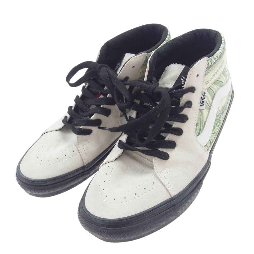 Supreme シュプリーム 23SS VN0A5FCGWHT × Vans Dollar Skate Grosso Mid バンズ ドルモチーフ スケート グロッソ スニーカー マルチカラー系 27.5cm【中古】