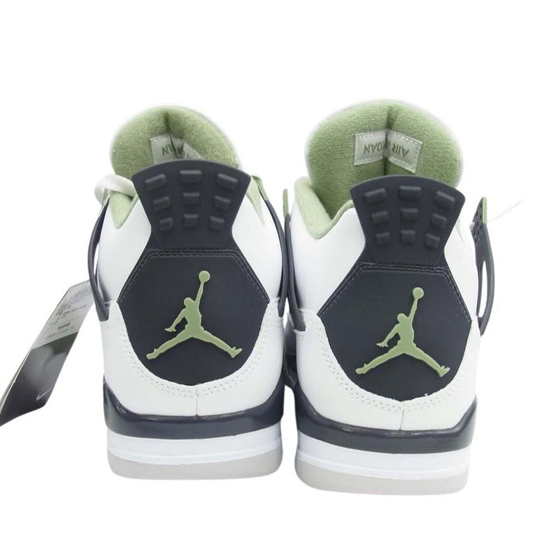 NIKE ナイキ AQ9129-103 WMNS Air Jordan 4 Oil Green ウィメンズ エアジョーダン4 オイルグリーン スニーカー ホワイト系 グリーン系 28cm【新古品】【未使用】【中古】