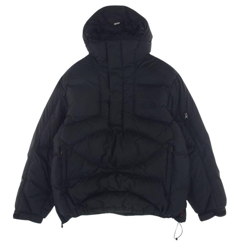 Supreme シュプリーム 22AW × THE NORTH FACE 800-Fill Half Zip Hooded Pullover ノースフェイス ハーフジップ プルオーバー ダウン ジャケット ブラック系 L【中古】