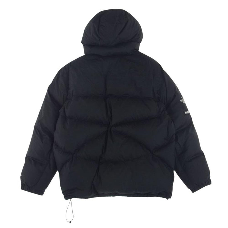 Supreme シュプリーム 22AW × THE NORTH FACE 800-Fill Half Zip Hooded Pullover ノースフェイス ハーフジップ プルオーバー ダウン ジャケット ブラック系 L【中古】