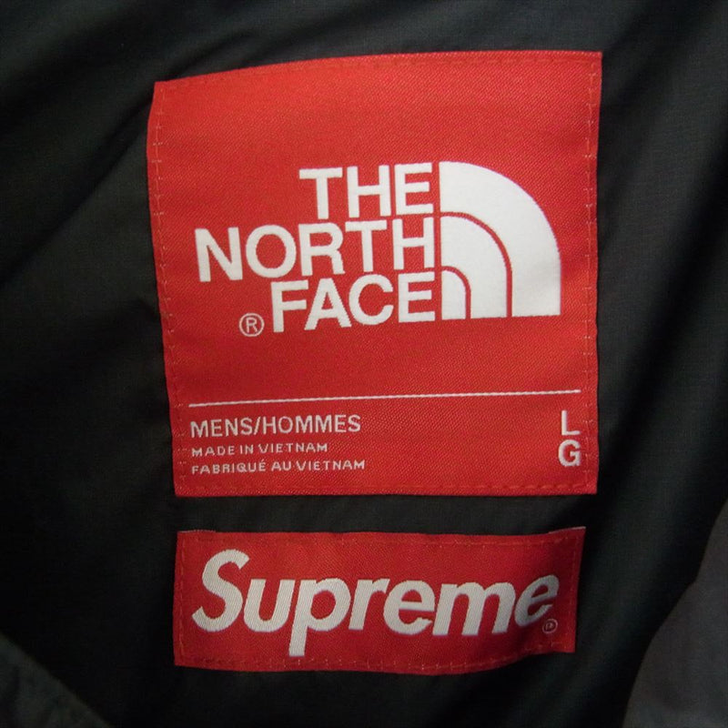 Supreme シュプリーム 22AW × THE NORTH FACE 800-Fill Half Zip Hooded Pullover ノースフェイス ハーフジップ プルオーバー ダウン ジャケット ブラック系 L【中古】