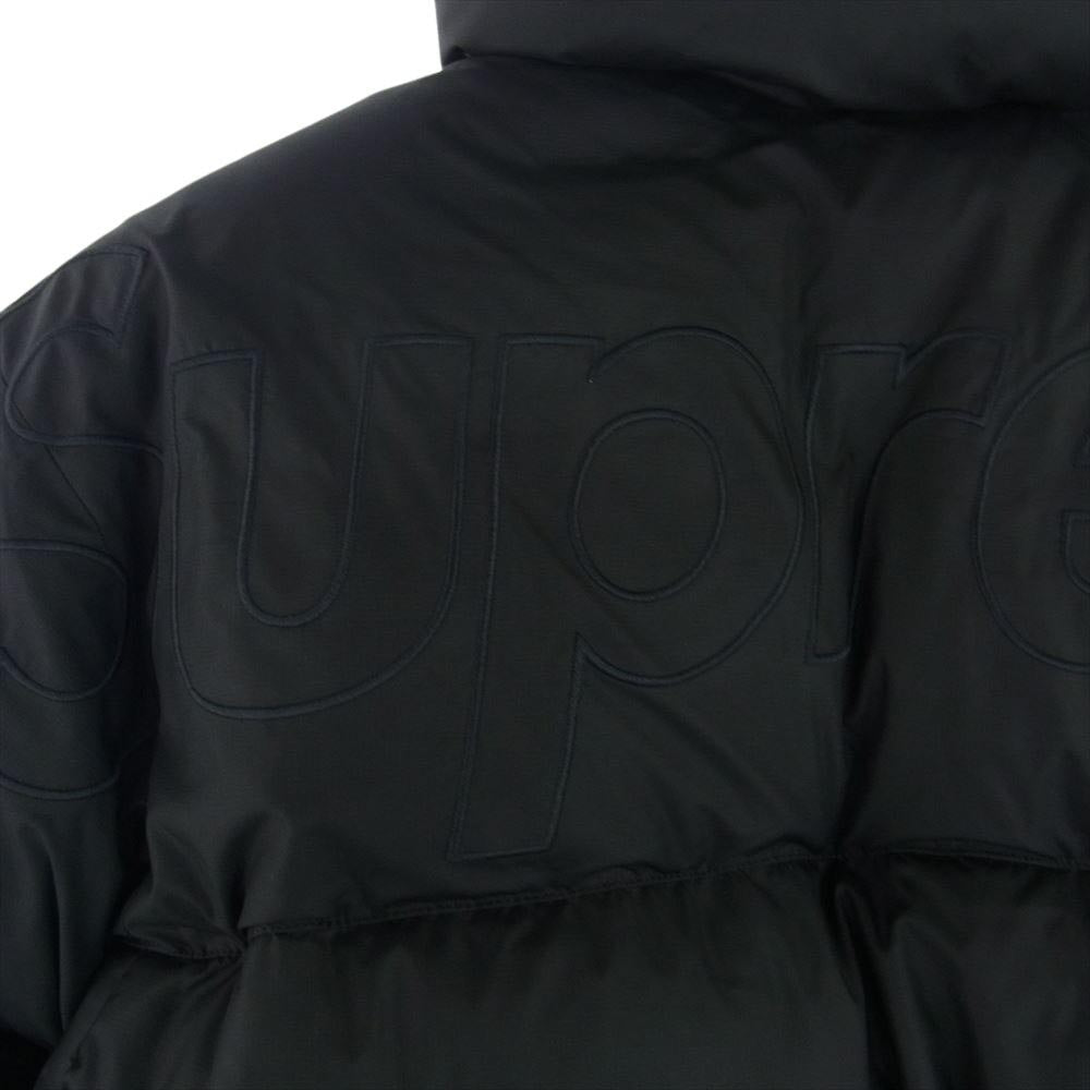 Supreme シュプリーム 22AW × THE NORTH FACE 800-Fill Half Zip Hooded Pullover ノースフェイス ハーフジップ プルオーバー ダウン ジャケット ブラック系 L【中古】