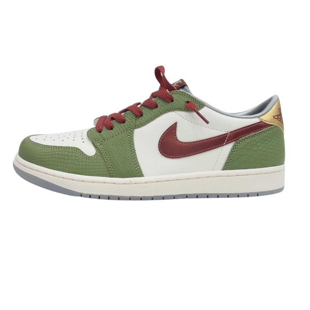 NIKE ナイキ FN3727-100 Air Jordan 1 Low OG Chinese New Year Year of the Dragon エアジョーダン1 ロー OG チャイニーズニューイヤー イヤーオブザドラゴン ローカット スニーカー ホワイト系 グリーン系 29.5cm【新古品】【未使用】【中古】