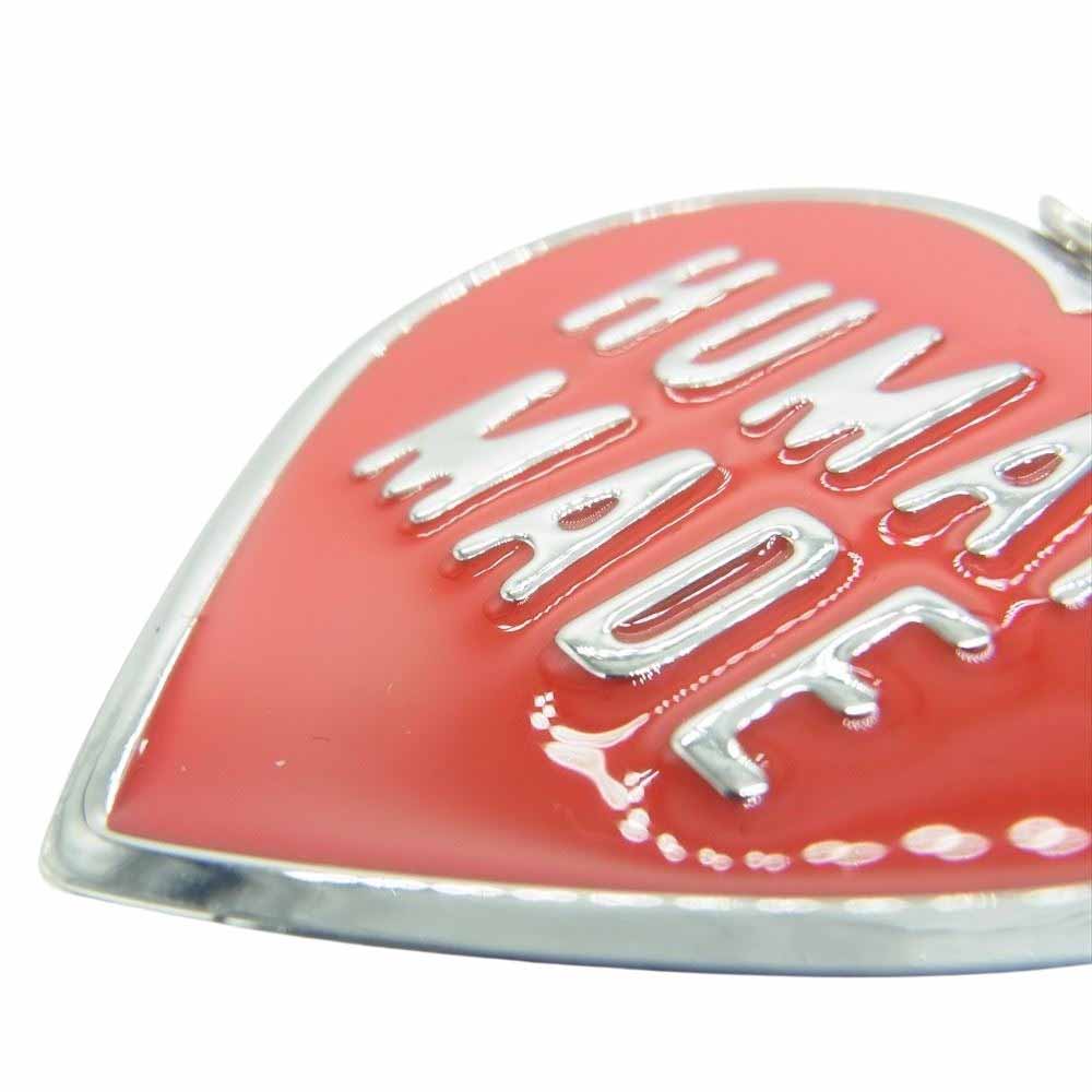 HUMAN MADE ヒューマンメイド HEART KEY CHARM ハート キーチャーム キーリング レッド シルバー系 レッド系【極上美品】【中古】