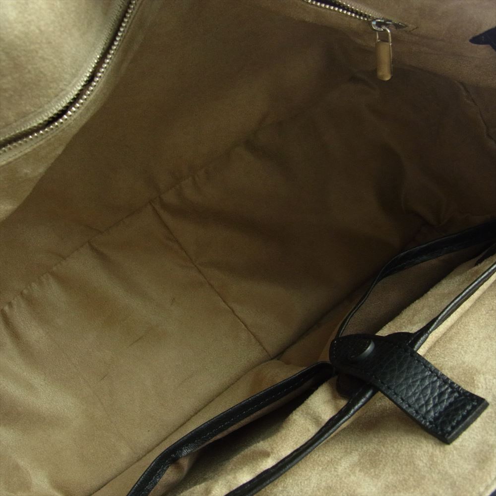 PELLE MORBIDA ペッレモルビダ PMO-CSMB026SN  牛革 カウレザー 被せ付き ボストンバッグ トートバッグ ブラック系【極上美品】【中古】