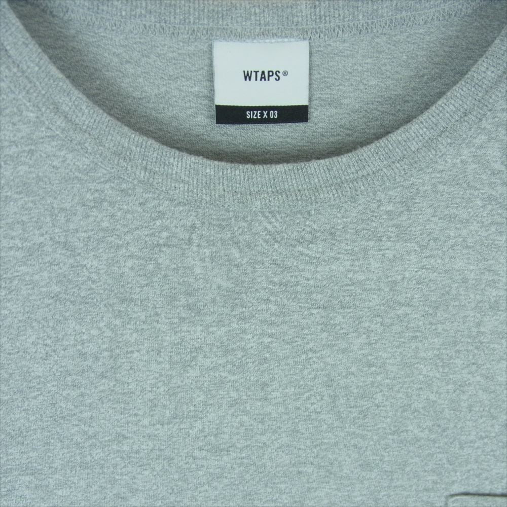 WTAPS ダブルタップス 19AW 192ATDT-CSM03 BLANK LS 01 長袖 ロングスリーブ Tシャツ ロンT カットソー グレー系 03【美品】【中古】