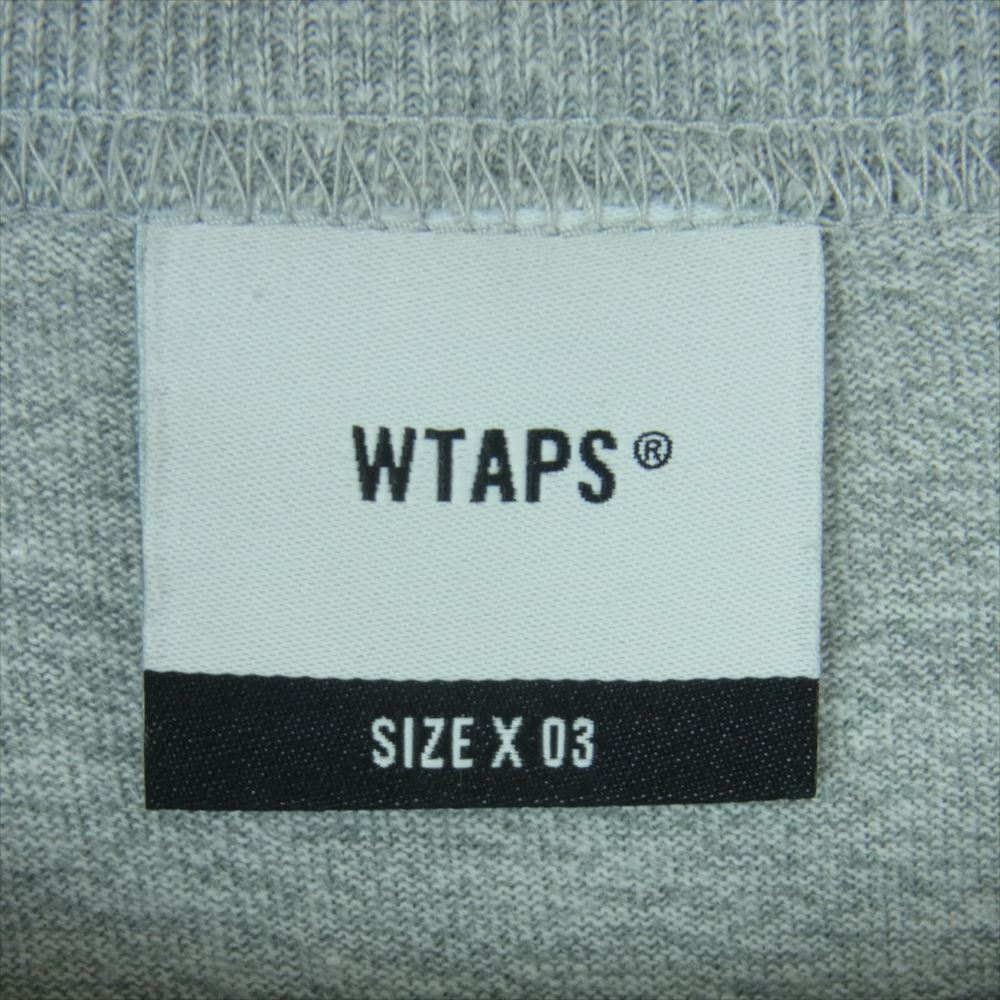 WTAPS ダブルタップス 19AW 192ATDT-CSM03 BLANK LS 01 長袖 ロングスリーブ Tシャツ ロンT カットソー グレー系 03【美品】【中古】