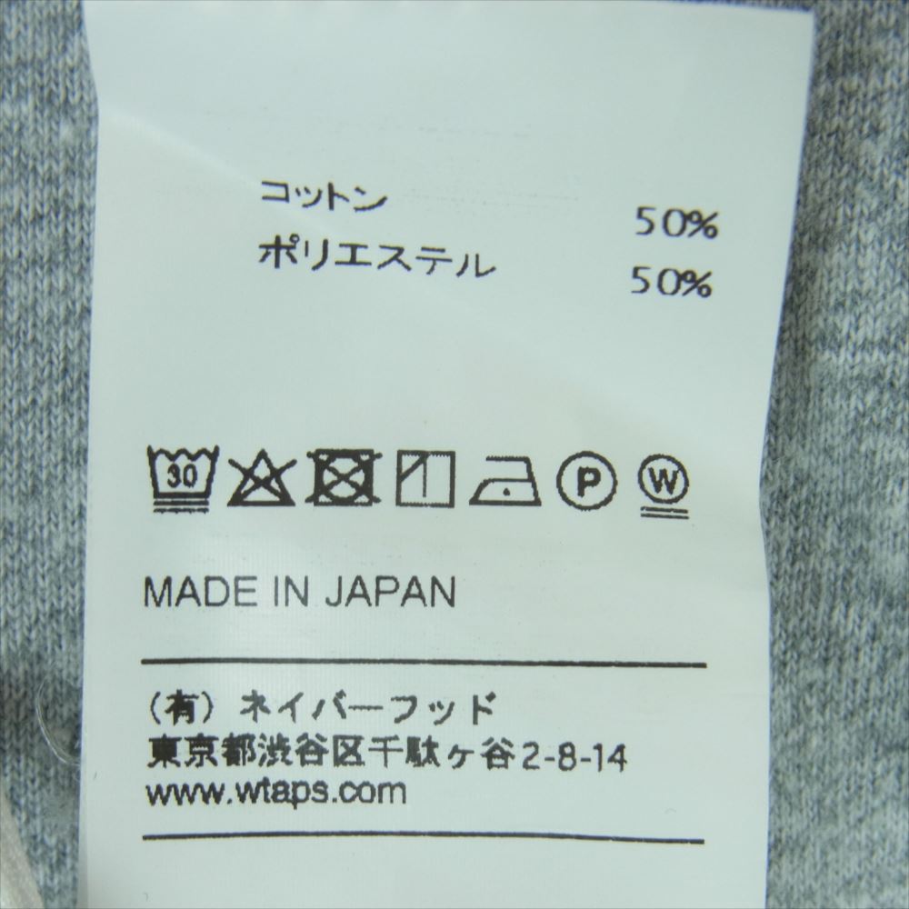 WTAPS ダブルタップス 19AW 192ATDT-CSM03 BLANK LS 01 長袖 ロングスリーブ Tシャツ ロンT カットソー グレー系 03【美品】【中古】