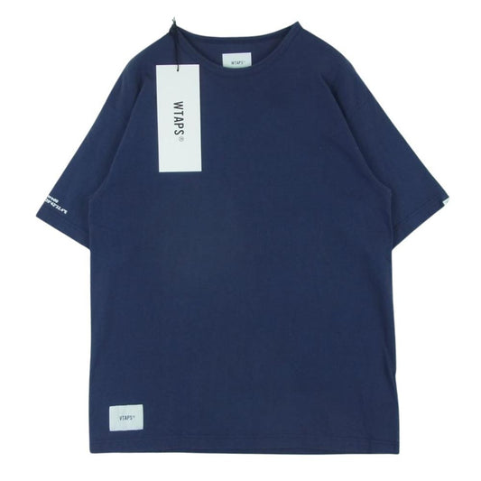 WTAPS ダブルタップス 21SS 211ATDT-CSM13 FLAT 02 CREW NECK クルーネック 半袖 Tシャツ ネイビー系 L 03【極上美品】【中古】
