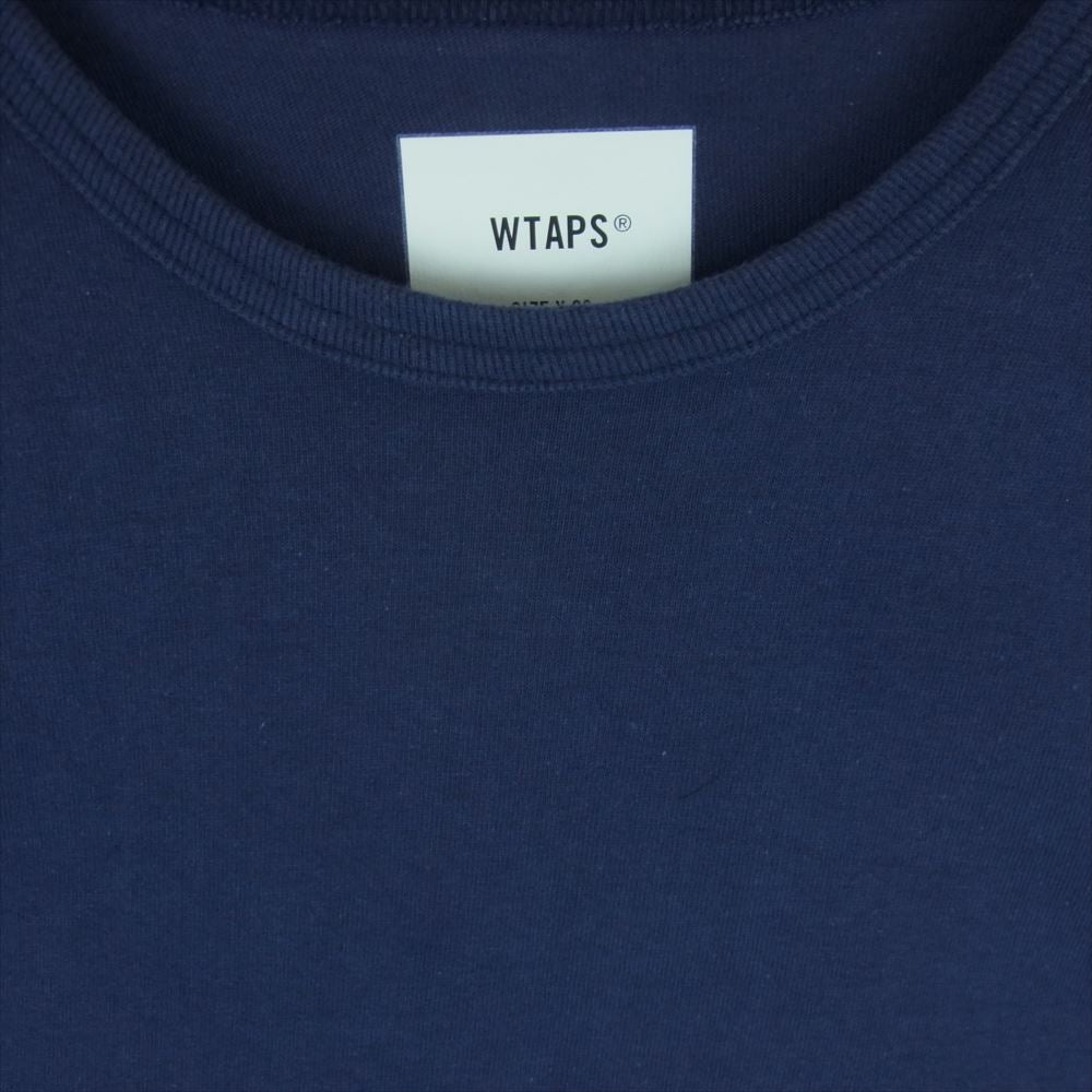 WTAPS ダブルタップス 21SS 211ATDT-CSM13 FLAT 02 CREW NECK クルーネック 半袖 Tシャツ ネイビー系 L 03【極上美品】【中古】