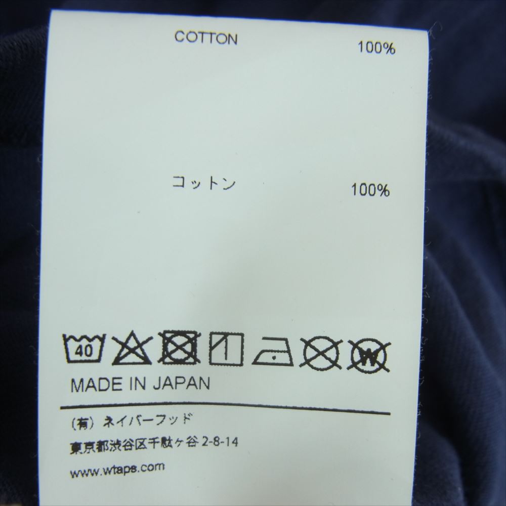 WTAPS ダブルタップス 21SS 211ATDT-CSM13 FLAT 02 CREW NECK クルーネック 半袖 Tシャツ ネイビー系 L 03【極上美品】【中古】