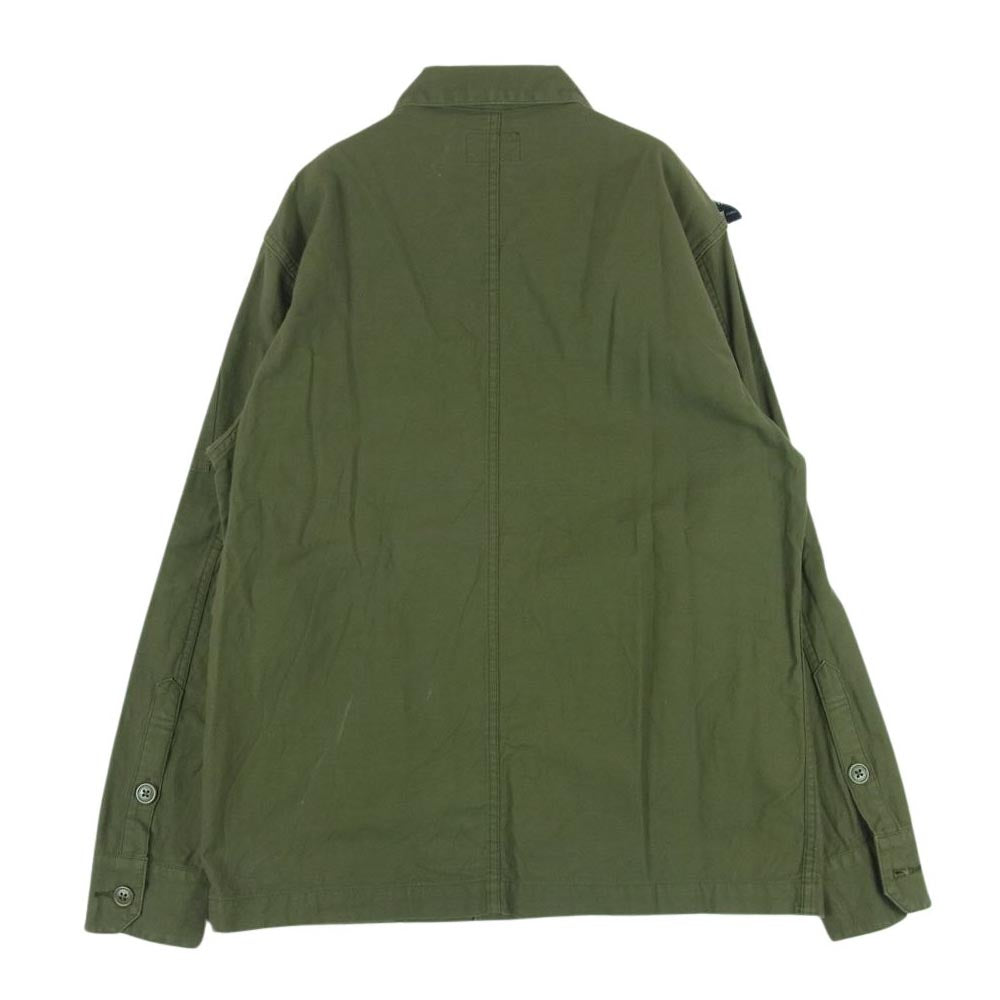 WTAPS ダブルタップス 17SS 171WVDT-SHM01 BUDS LS SHIRT COTTON SATIN 長袖 ワーク シャツ カーキ系 2【中古】