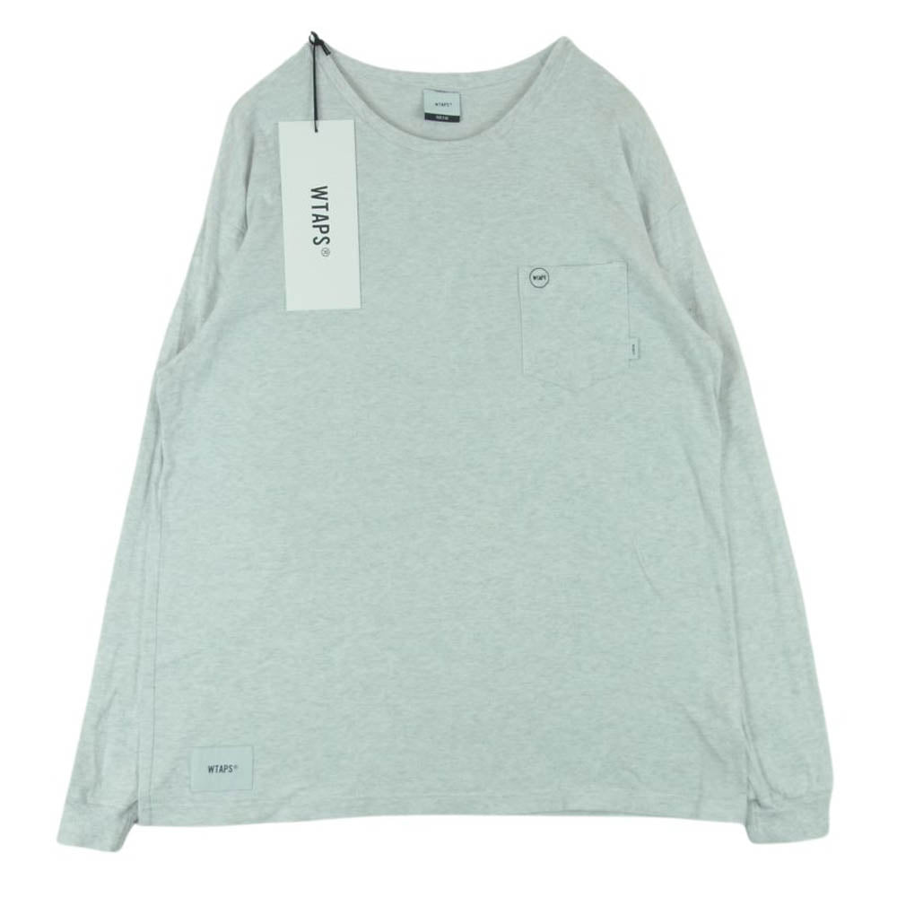 WTAPS ダブルタップス 18AW 182ATDT-CSM03 BLANK LS 01  ロングスリーブ 長袖 Tシャツ ロンT カットソー グレー系 ASH GRAY M 02【極上美品】【中古】