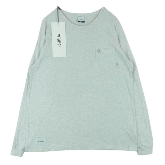 WTAPS ダブルタップス 18AW 182ATDT-CSM03 BLANK LS 01  ロングスリーブ 長袖 Tシャツ ロンT カットソー グレー系 ASH GRAY M 02【極上美品】【中古】