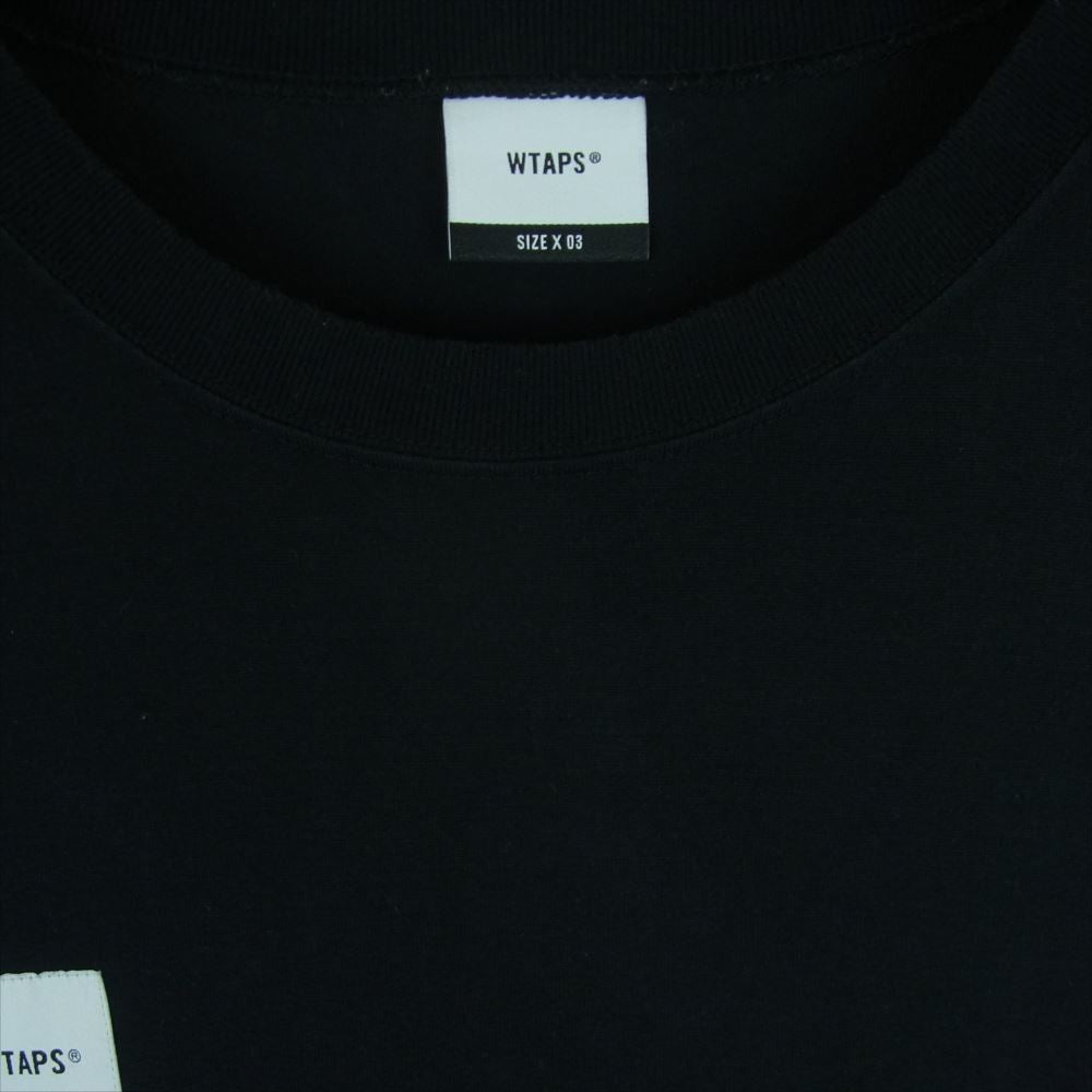 WTAPS ダブルタップス 20SS 201ATDT-CSM12 HOME BASE LS TEE ホームベース ロングスリーブ 長袖 Tシャツ ロンT カットソー ブラック系 03【中古】