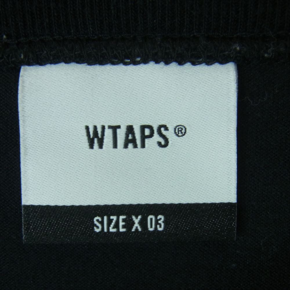WTAPS ダブルタップス 20SS 201ATDT-CSM12 HOME BASE LS TEE ホームベース ロングスリーブ 長袖 Tシャツ ロンT カットソー ブラック系 03【中古】