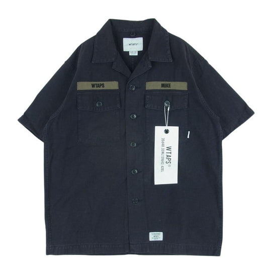 WTAPS ダブルタップス 18SS 181WVDT-SHM03 BUDS SS SHIRT 半袖 デニム ワーク シャツ ネイビー系 02【中古】