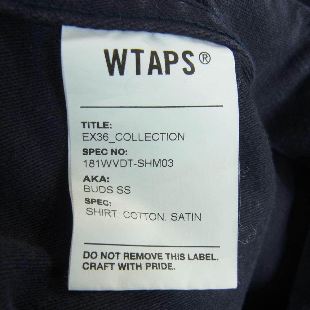 WTAPS ダブルタップス 18SS 181WVDT-SHM03 BUDS SS SHIRT 半袖 デニム ワーク シャツ ネイビー系 02【中古】