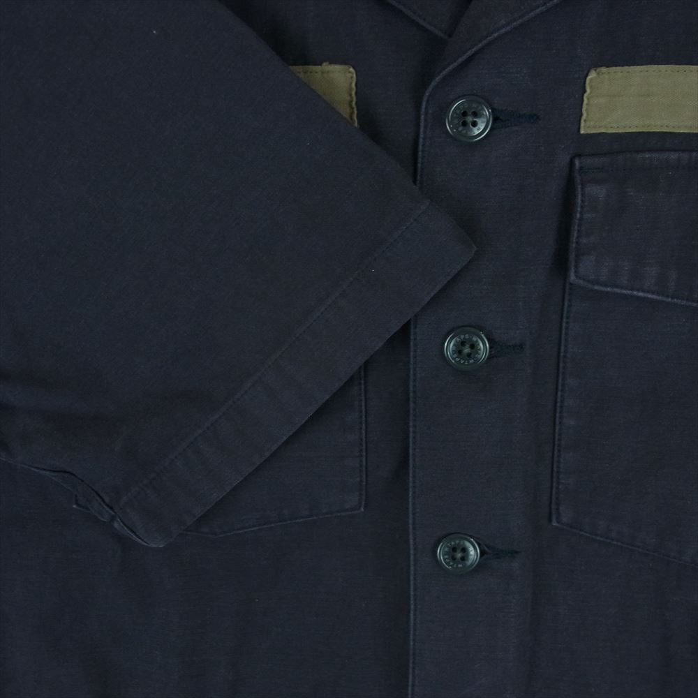 WTAPS ダブルタップス 18SS 181WVDT-SHM03 BUDS SS SHIRT 半袖 デニム ワーク シャツ ネイビー系 02【中古】