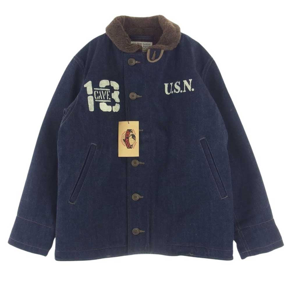 JELADO ジェラード CT83418B × COLIMBO Observer Jacket Custom Indigo USN コリンボ ロバースルースト シービーズ アルパカ ウール デニム ジャケット インディゴブルー系 40【極上美品】【中古】
