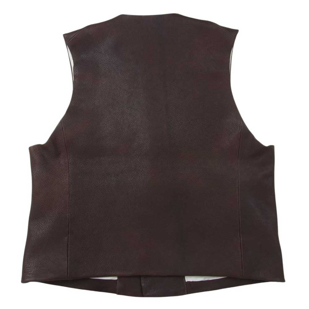 JELADO ジェラード TM83529 The 2 Monkeys Trappers Vest ザ トゥーモンキーズ トラッパーズベスト ヤギ革 ゴート レザーベスト ブラウン系 M【極上美品】【中古】