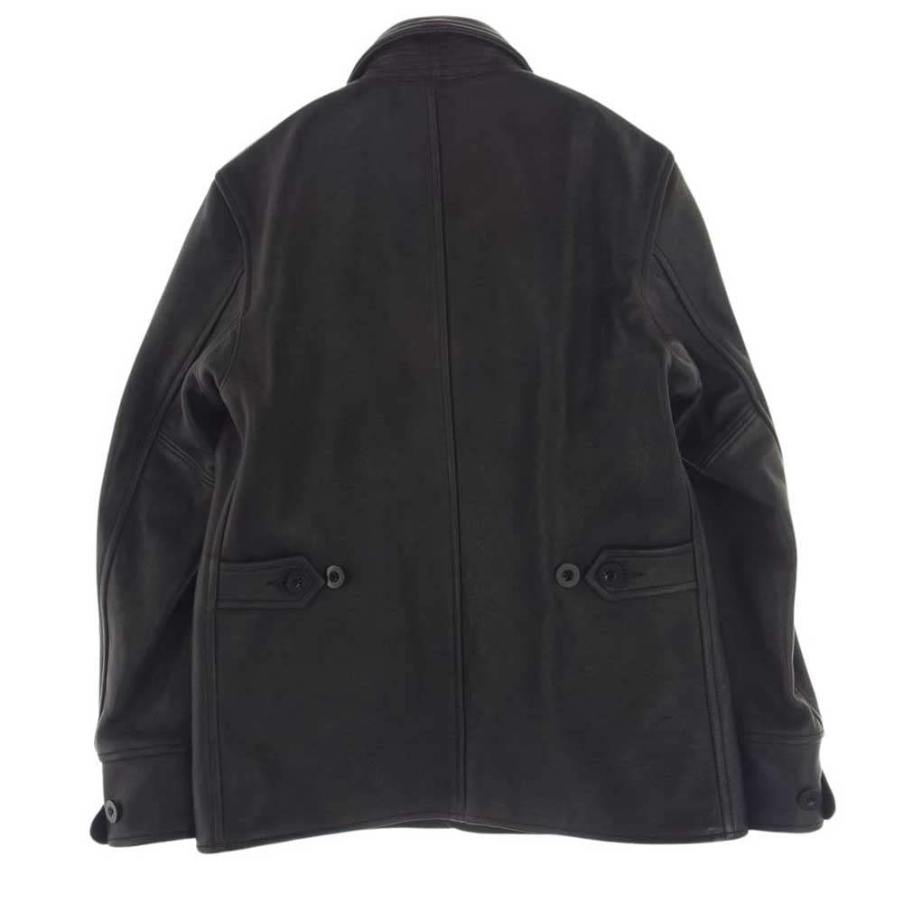 COLIMBO コリンボ STOCKMANS LEATHER COAT ストックマンズ ホースハイド レザー カーコート ブラック系 36【美品】【中古】