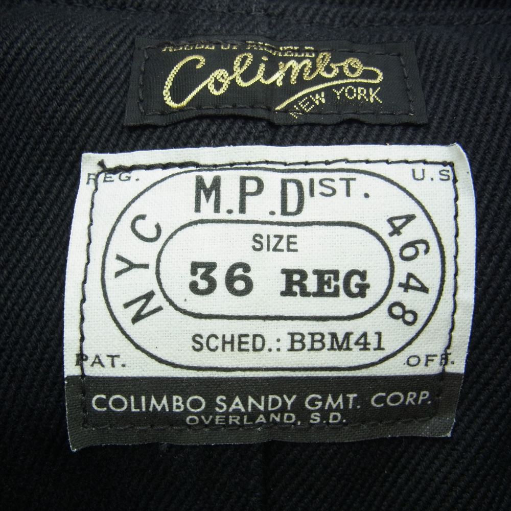 COLIMBO コリンボ STOCKMANS LEATHER COAT ストックマンズ ホースハイド レザー カーコート ブラック系 36【美品】【中古】