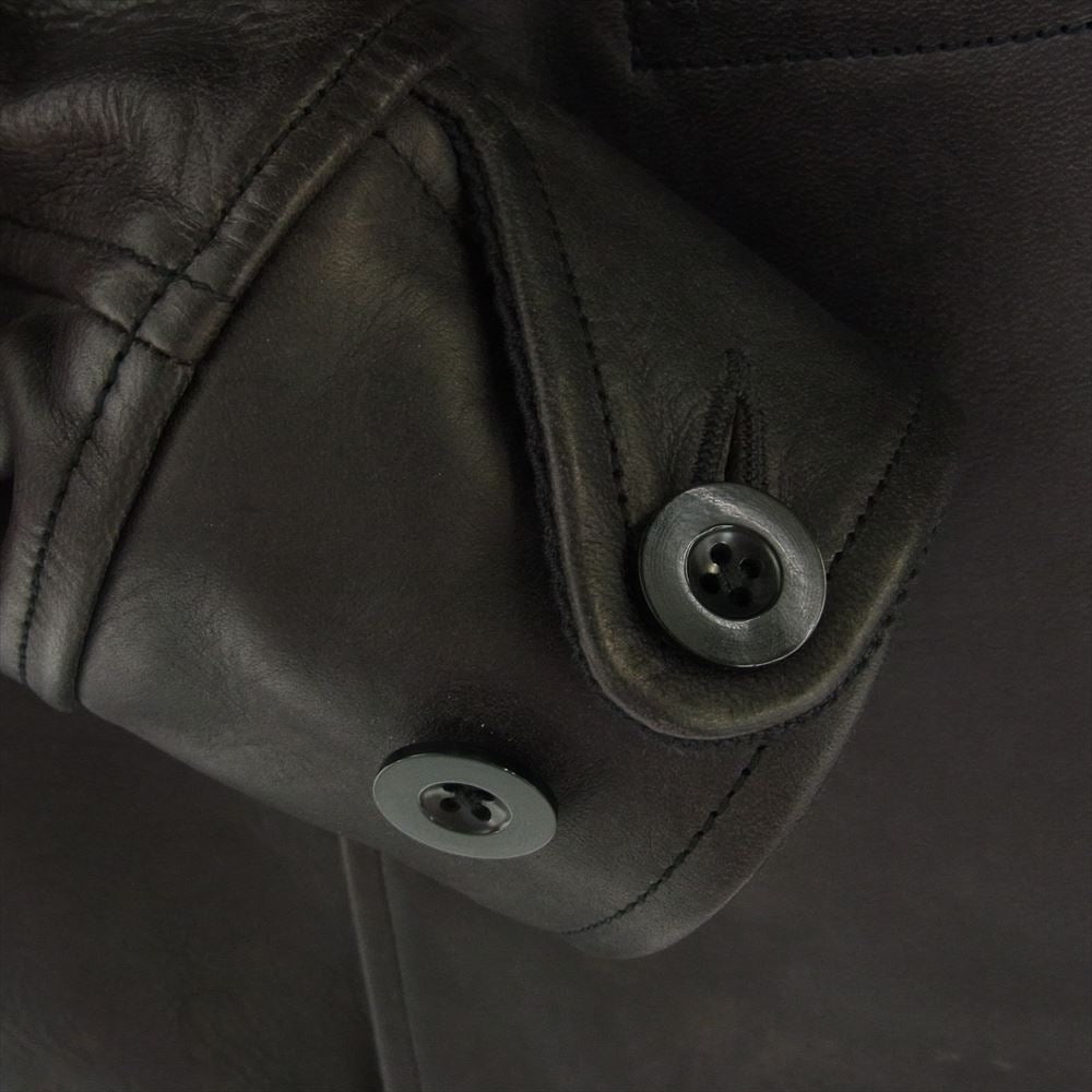 COLIMBO コリンボ STOCKMANS LEATHER COAT ストックマンズ ホースハイド レザー カーコート ブラック系 36【美品】【中古】