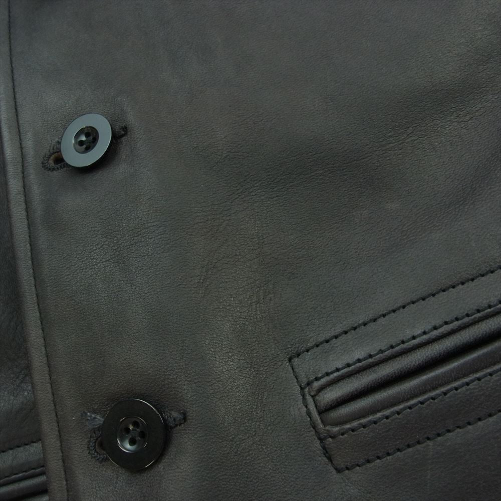 COLIMBO コリンボ STOCKMANS LEATHER COAT ストックマンズ ホースハイド レザー カーコート ブラック系 36【美品】【中古】