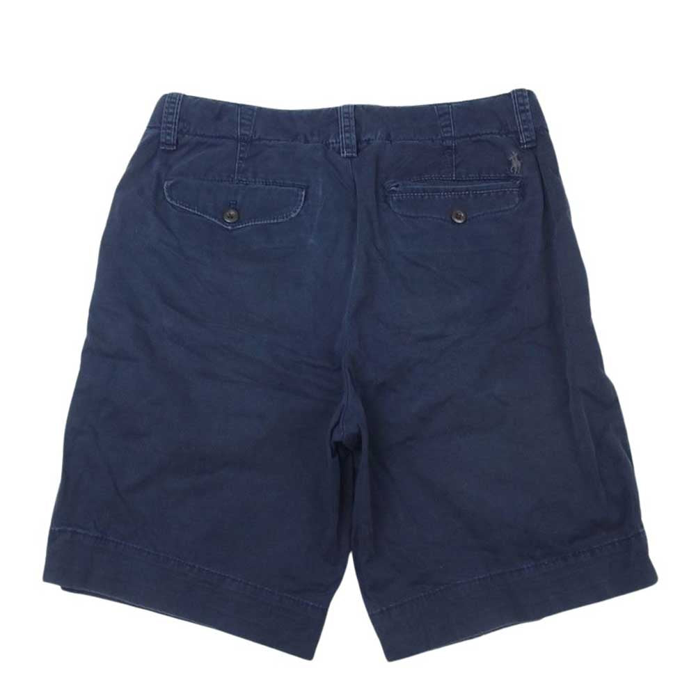 POLO RALPH LAUREN ポロ・ラルフローレン 5ポケット コットン チノ ショーツ ハーフパンツ ネイビー系【中古】