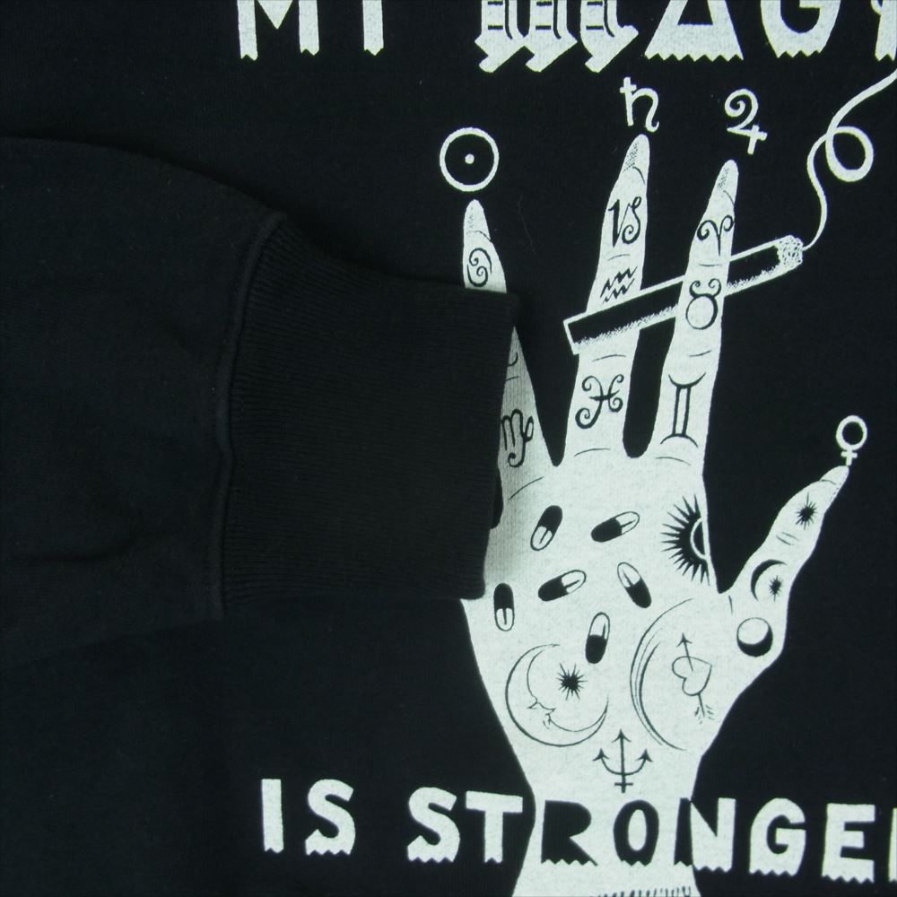 HYSTERIC GLAMOUR ヒステリックグラマー 05223CS03 STRONGER THAN YOURS BACK ショート スウェット ブラック系 FREE【中古】