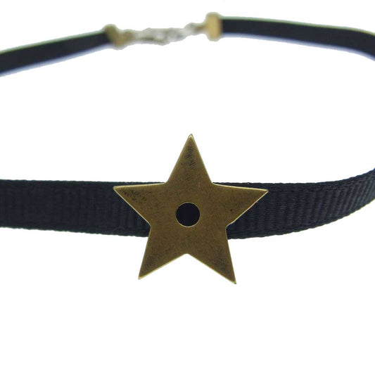 Dior ディオール CDロゴ スター チョーカー ネックレス ブラック系【中古】