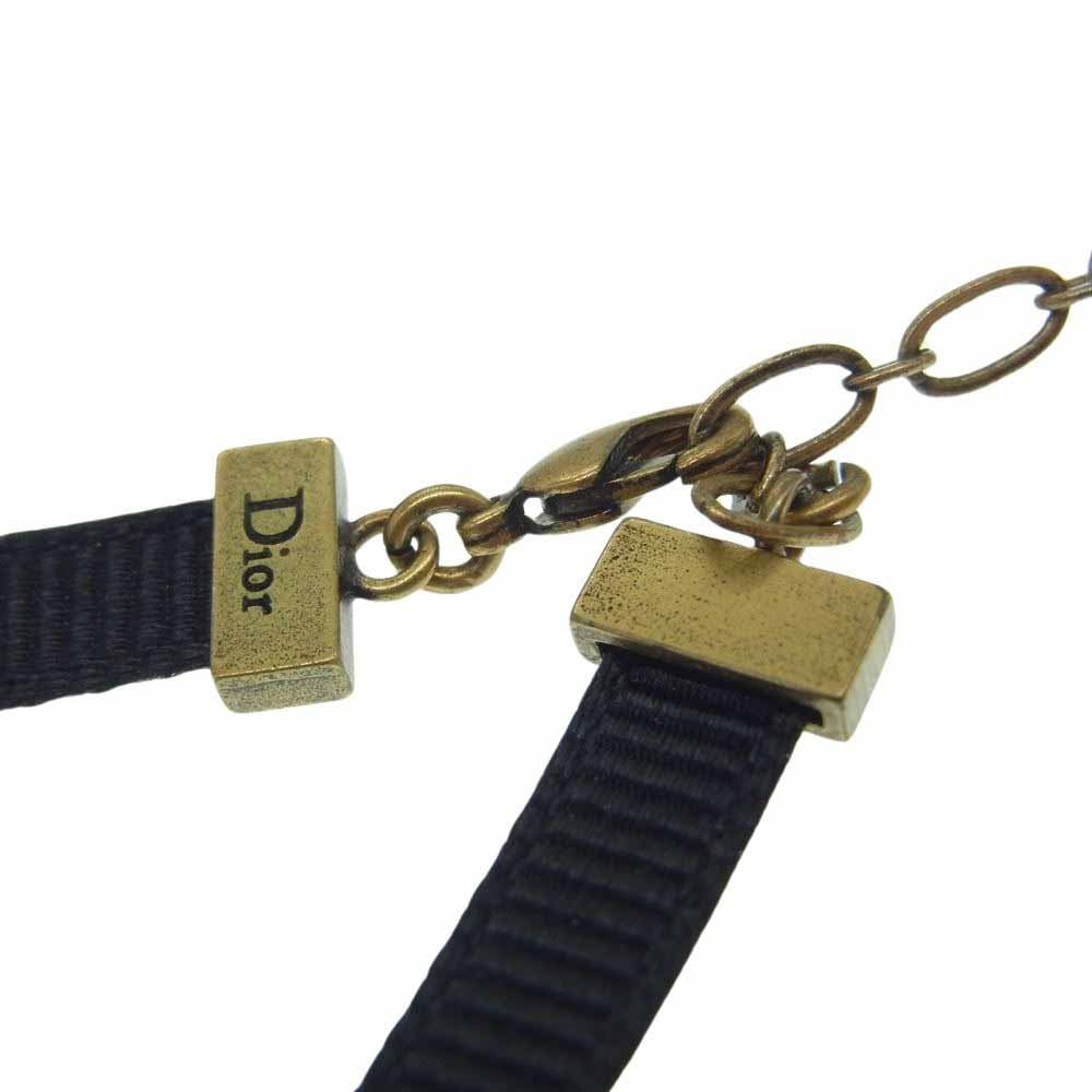 Dior ディオール CDロゴ スター チョーカー ネックレス ブラック系【中古】