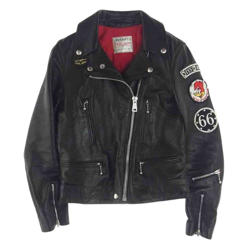 HYSTERIC GLAMOUR ヒステリックグラマー 15SS 0151LB01 × Lewis Leathers ルイスレザー LIGHTNING ライトニング レザー ライダースジャケット ブラック系 FREE【中古】