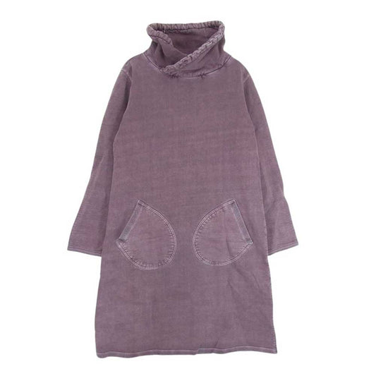 グッドオン ROLL NECK SWEAT ONE PIECE  ロールネック スウェット ワンピース 茶系 パープル系 S【中古】