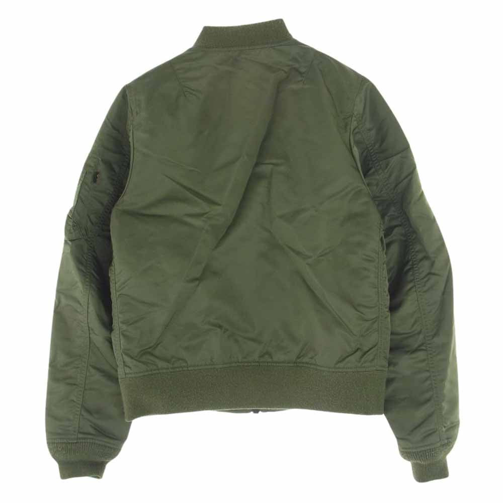 ALPHA アルファ レディース MA-1 フライト ジャケット モスグリーン系 M【中古】