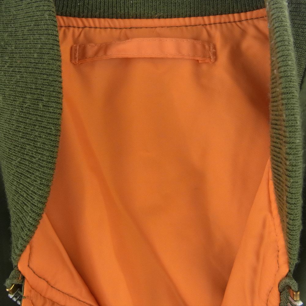 ALPHA アルファ レディース MA-1 フライト ジャケット モスグリーン系 M【中古】