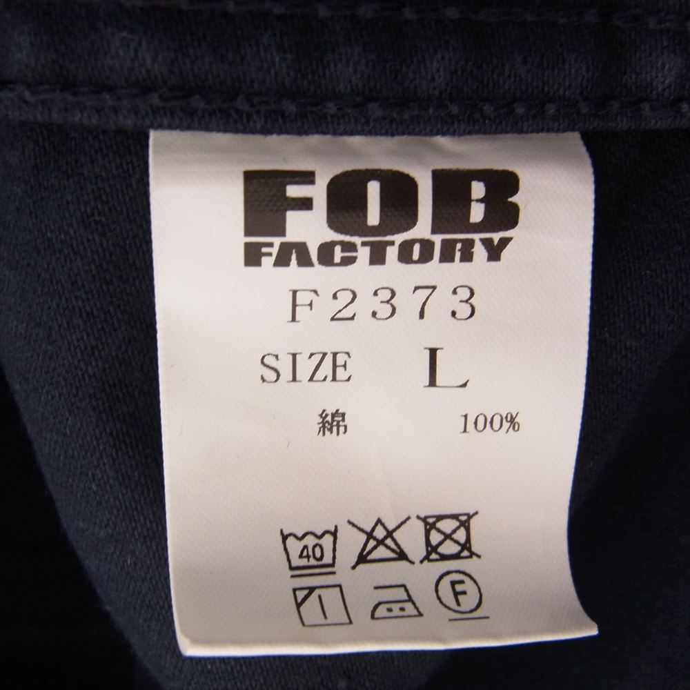 FOB FACTORY エフオービーファクトリー COTTON MOLESKIN コットン モールスキン カバーオール ワーク ジャケット ネイビー系 L【中古】