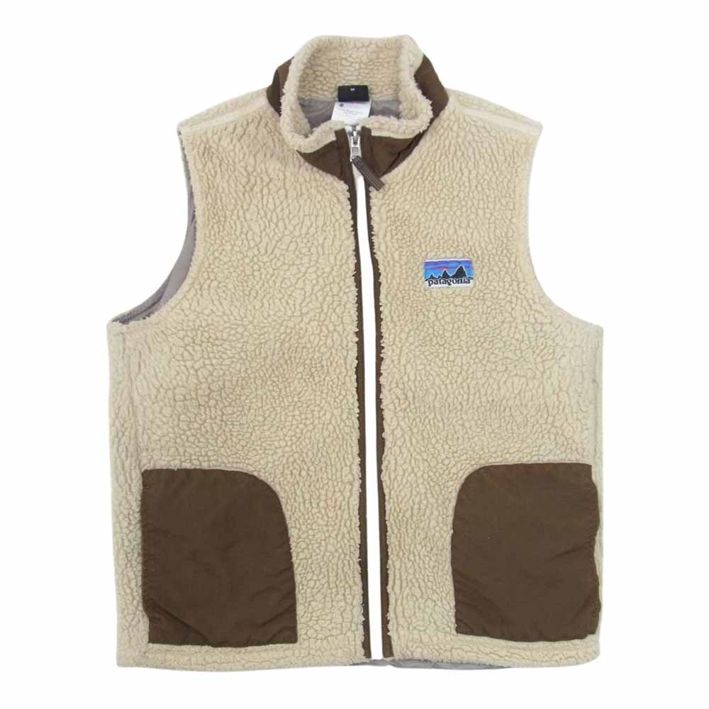 patagonia パタゴニア 11AW 65617 11年製 Kids Retro-X Vest  キッズ レトロ エックス フリース ベスト オフホワイト系 Kids L (12)【中古】