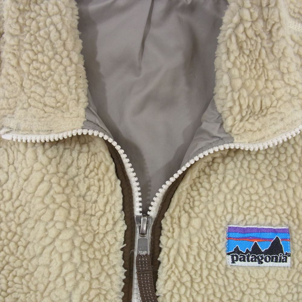 patagonia パタゴニア 11AW 65617 11年製 Kids Retro-X Vest  キッズ レトロ エックス フリース ベスト オフホワイト系 Kids L (12)【中古】