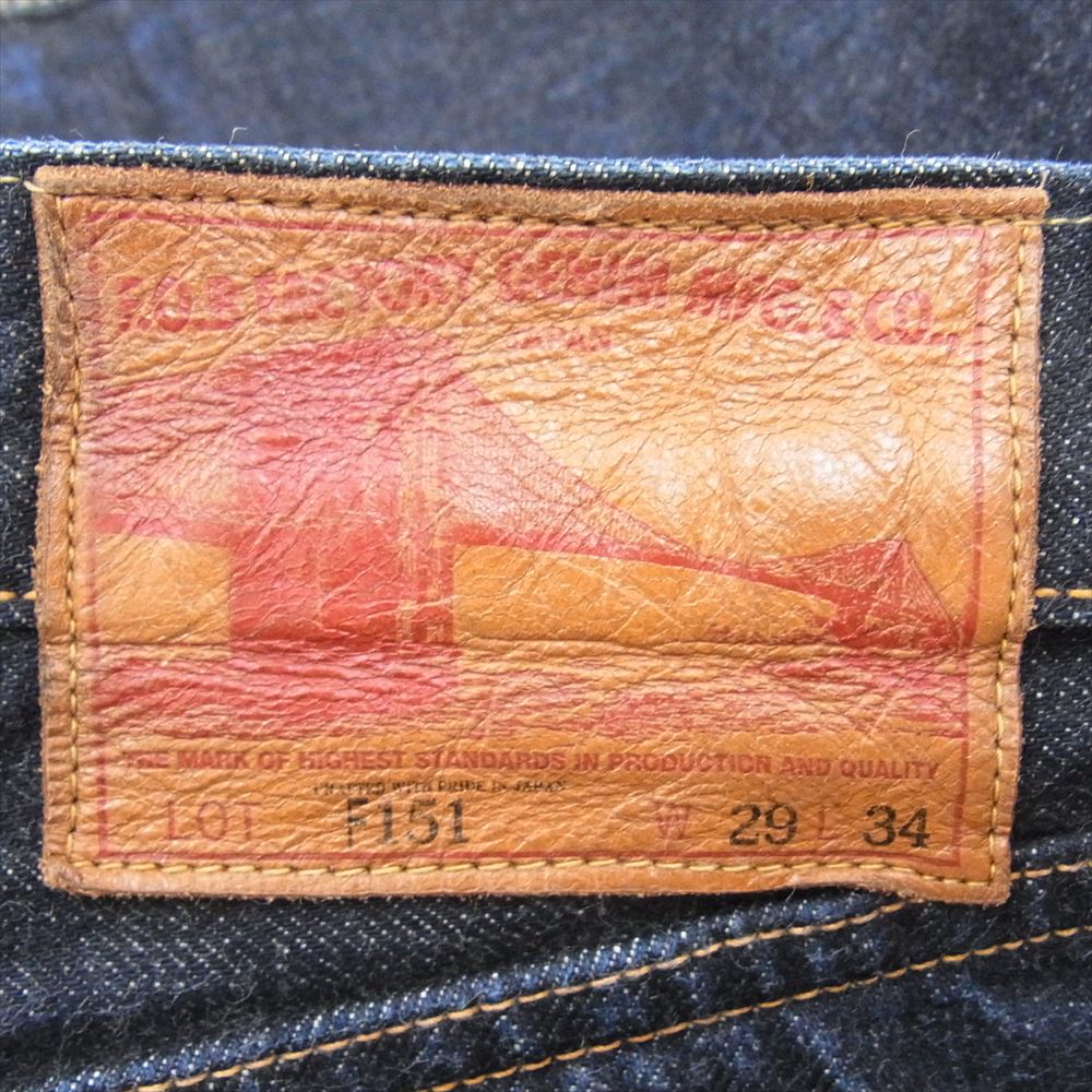 FOB FACTORY エフオービーファクトリー F151 セルヴィッジ XX5P インディゴ デニム パンツ ジーンズ  W29 インディゴブルー系 29【中古】