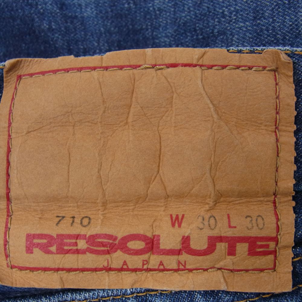 RESOLUTE リゾルト 710 66type タイトストレート デニム パンツ ジーンズ インディゴブルー系 30【中古】