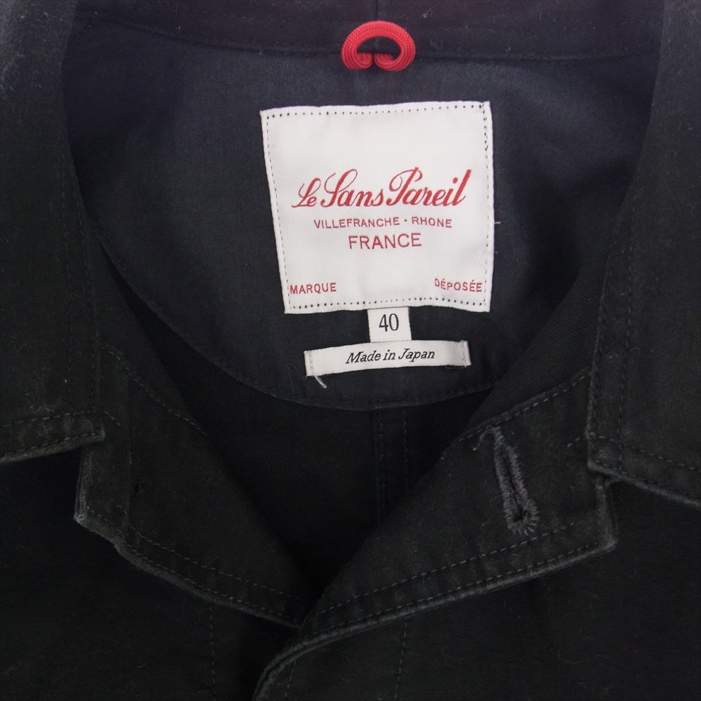 ルサンパレイユ COTTON MOLESKIN TRADITIONAL COVERALL コットン モールスキン トラディショナル カバーオール ジャケット ブラック系 40【中古】