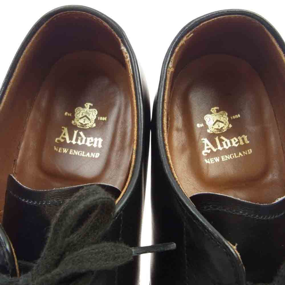 ALDEN オールデン 53711 プレーントゥ ダービー シューズ ブラック系 US7.5D【中古】