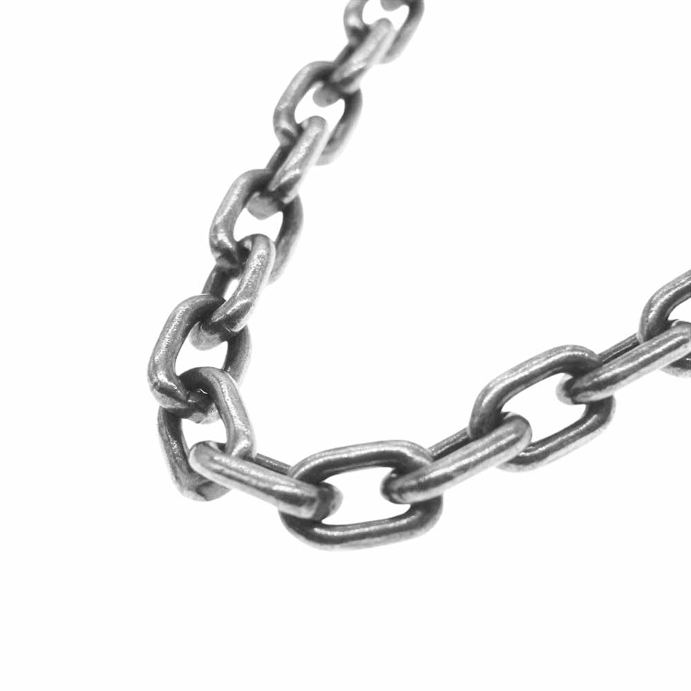 GABOR ガボール Gaboratory International ガボラトリーインターナショナル ギャランティ付属 クロスオーバル スカルTバー ネックレスチェーン シルバー系【中古】