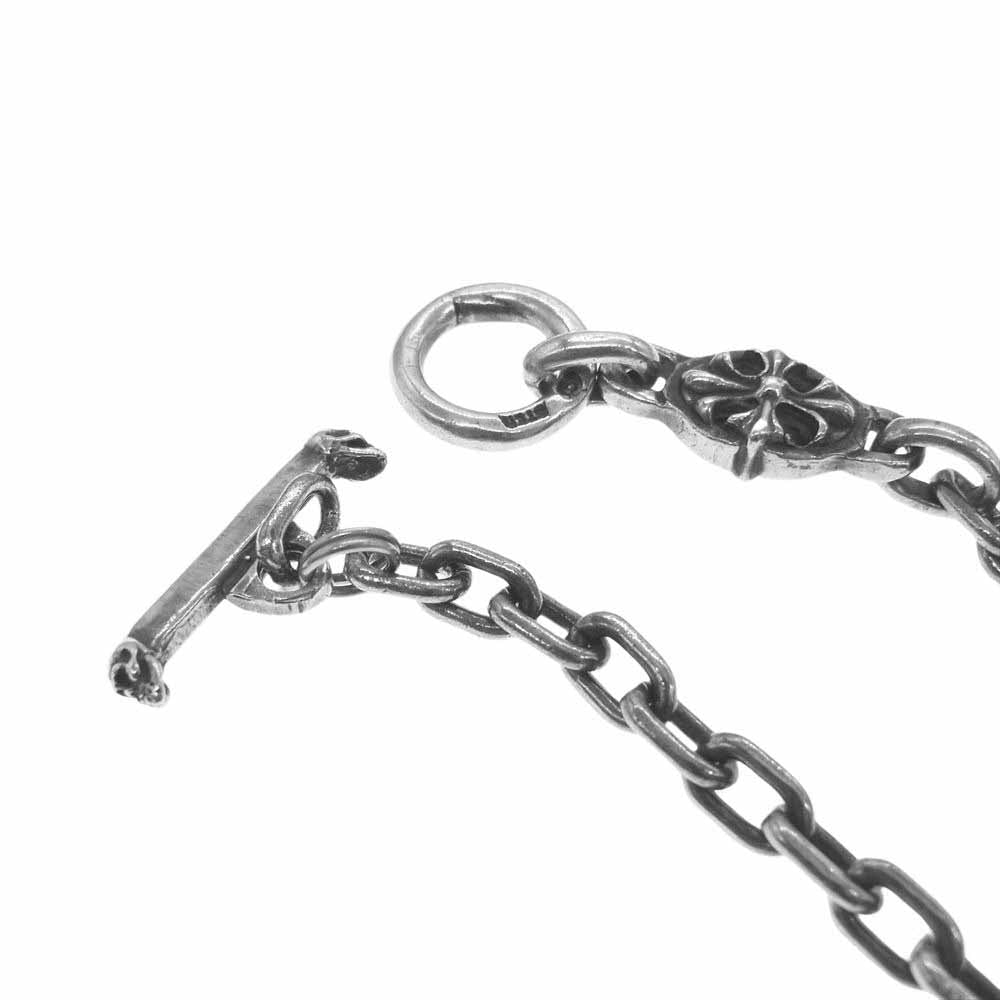 GABOR ガボール Gaboratory International ガボラトリーインターナショナル ギャランティ付属 クロスオーバル スカルTバー ネックレスチェーン シルバー系【中古】