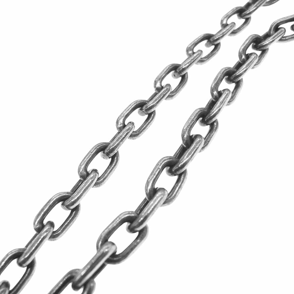 GABOR ガボール Gaboratory International ガボラトリーインターナショナル ギャランティ付属 クロスオーバル スカルTバー ネックレスチェーン シルバー系【中古】