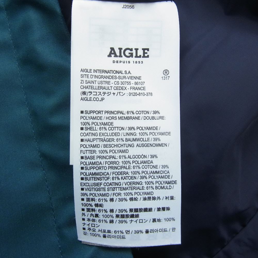 AIGLE エーグル ZBFJ205 透湿防水 レトロメッシュ ジャケット マウンテンパーカー グリーン系 38【中古】